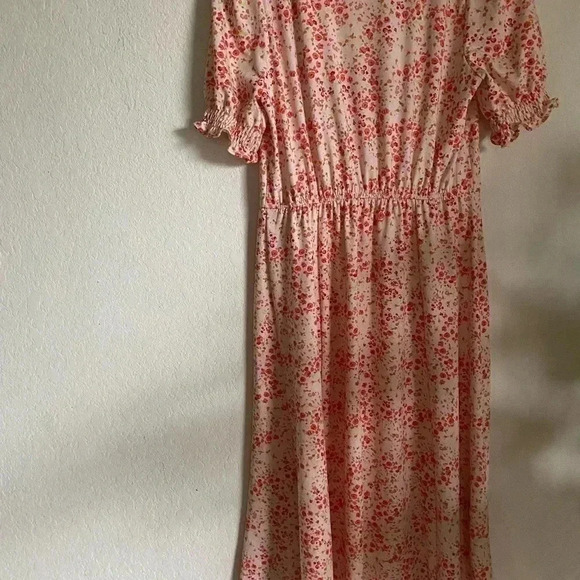 Est.1946 Floral Print Retro V-Neck Puff Sleeve Cottagecore Retro Midi Dress S - Picture 8 of 9